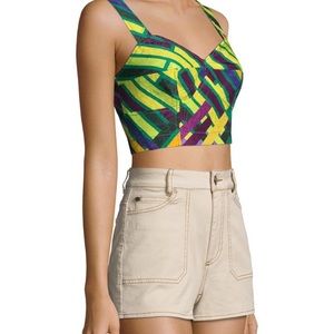 Tracy Reese top and pleated skirt (silk linen)